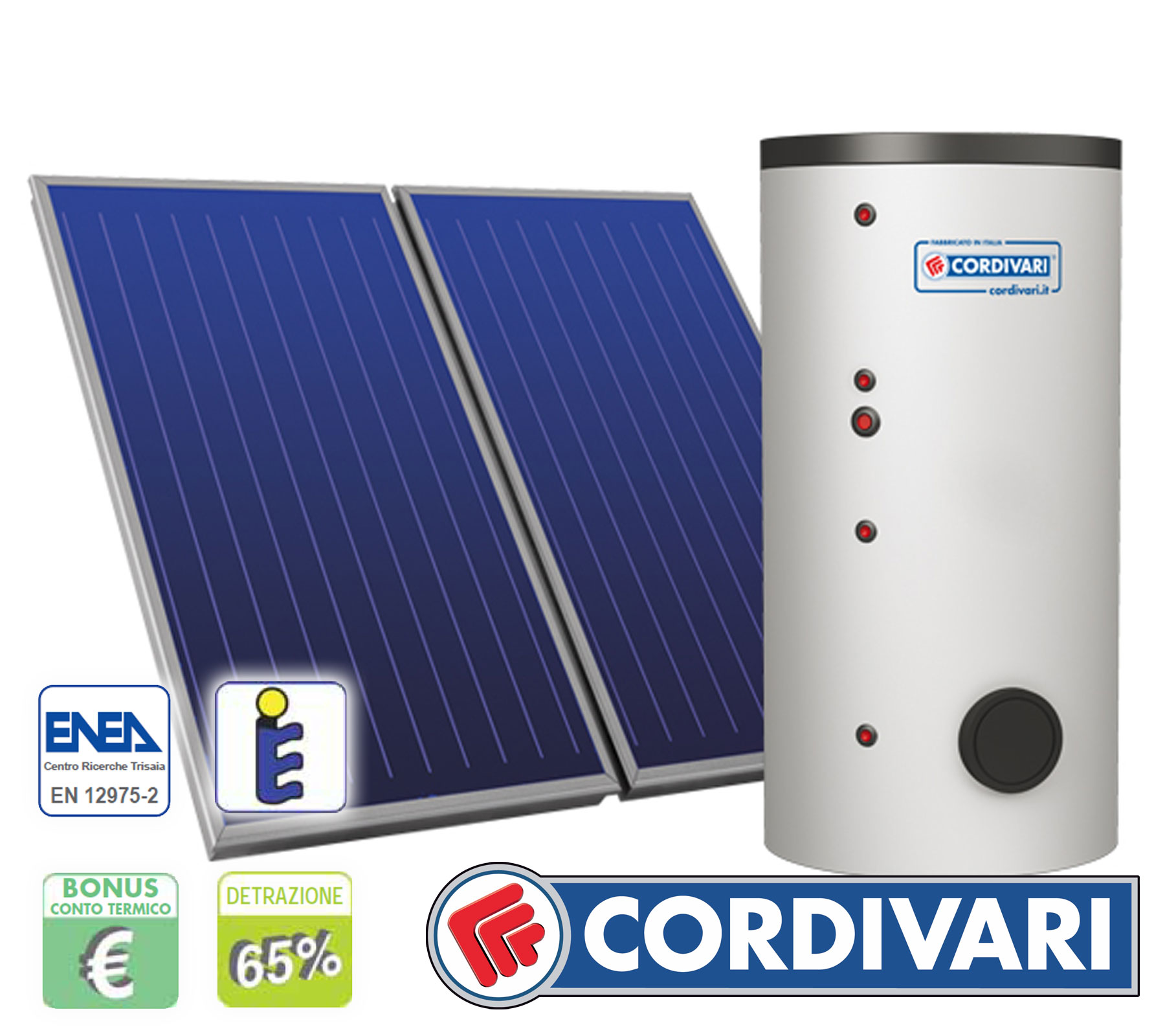 Sistema Termico Solare CORDIVARI 400B2 5MQ TP 400 LT.